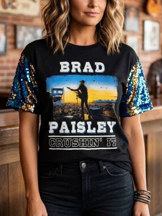 Brad Paisley Tops - Brad Paisley Crushin It Tour Tee